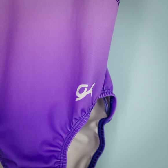 GK Size AS Adult Small Purple Print Gymnastics Sleeveless Leotard Set Lot of 2 - Picture 3 of 9